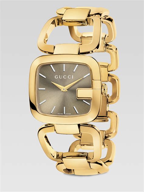 gucci grip gold pvd bracelet watch ราคา|Gucci Women's 27mm Gold PVD Grip Watch, YA157502 .